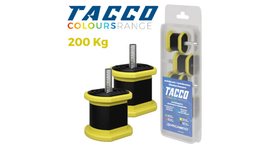 Image of VECAMCO TACCO 9898-038 (200kg) 4db/csomag sárga Klíma kültéri rezgéscsillapító gumibak