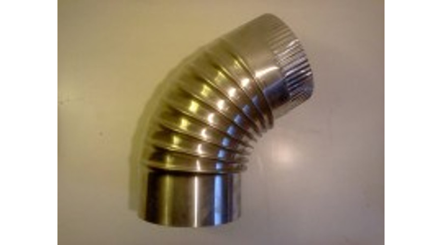 Image of Alu Füstcső könyök 130 mm 45°