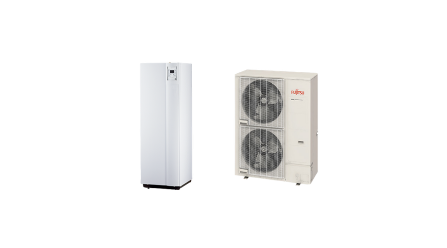 Image of Fujitsu Waterstage SHPDUO 15 / 3F Super High Power (WGYK170DJ9 / WOYK150LJL) 3 fázisú osztott levegő-víz hőszivattyú HMV tartállyal 15 kW