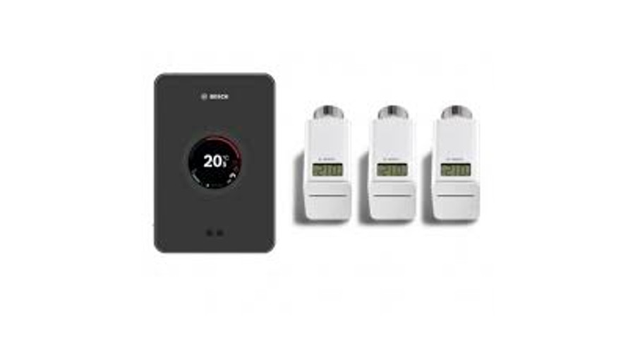 Image of Bosch EasyControl set CT 200 Wifi-s szabályzó Fekete + 3 db termosztátfej
