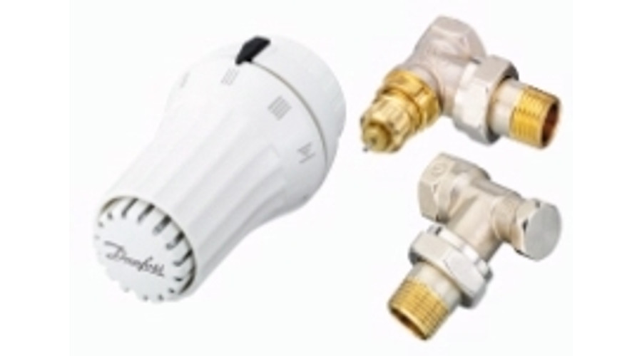 Image of Danfoss sarok radiátor szelepszett 1/2"+termofej