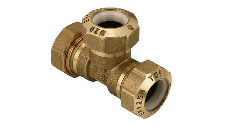 Image of KPE csatlakozó réz egál T-idom 25-25-25