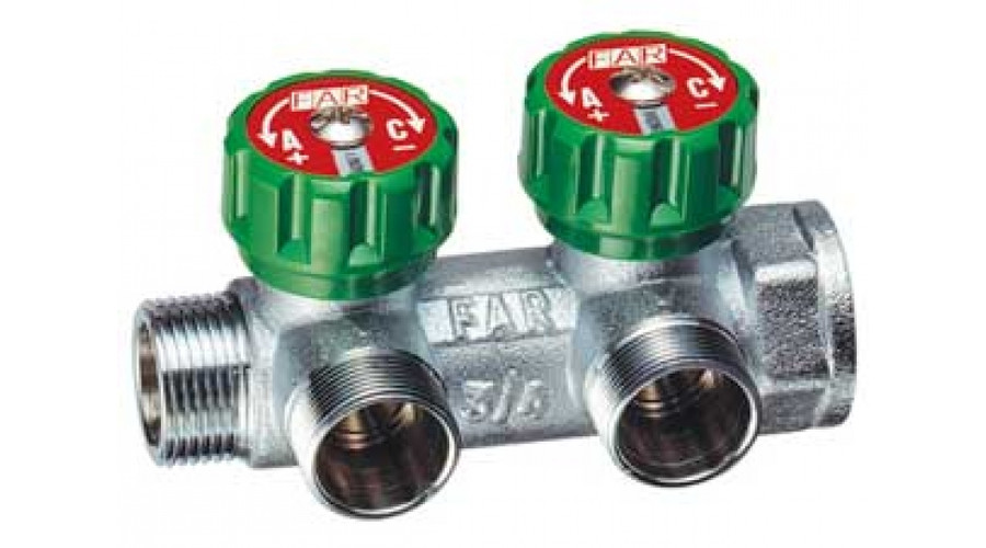 Image of FAR Szelepes Osztó gyűjtő 2 körös, 1"-3/4"