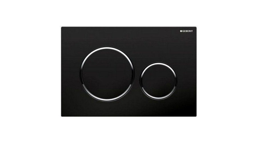 Image of Geberit Omega20 működtető nyomólap fekete / fényes króm / fekete