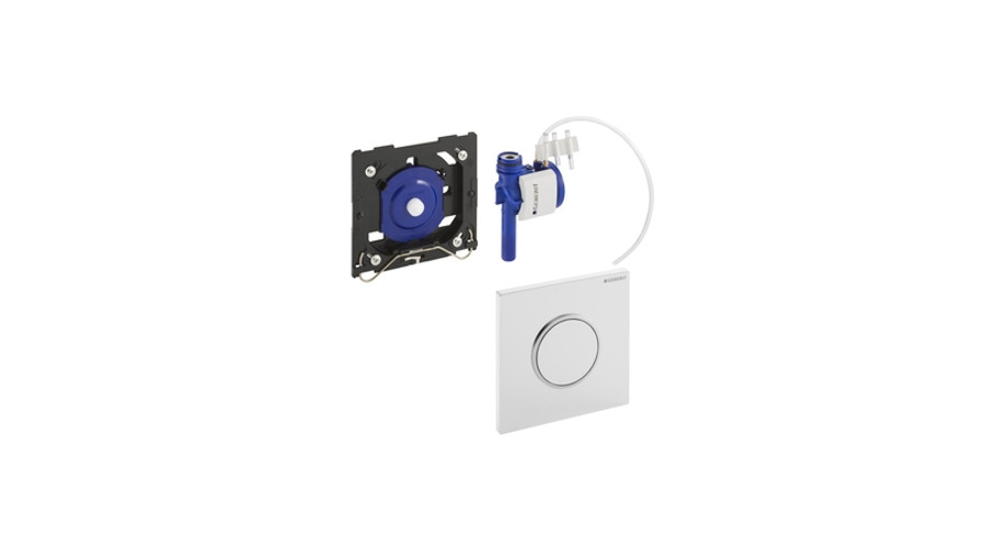 Image of Geberit Sigma10 pneumatikus vizelde vezérlés ( fehér / fényes króm / fehér)