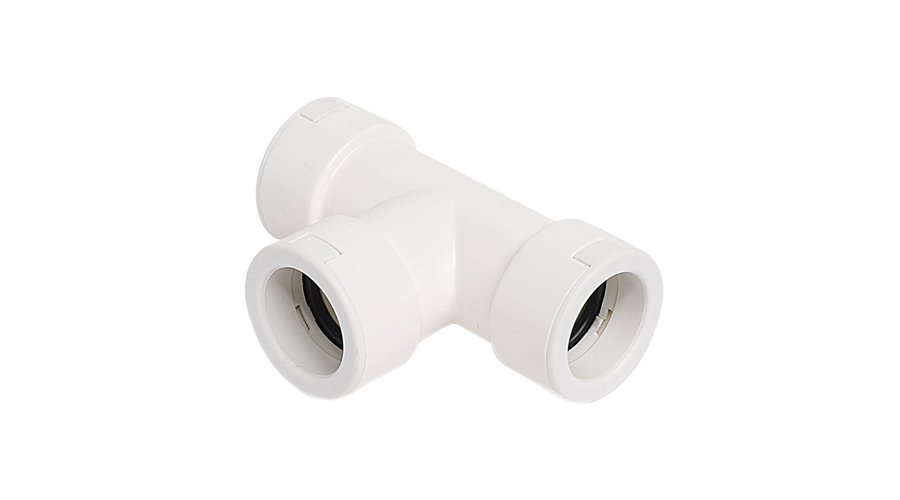 Image of VECAMCO Kondenzvíz gégecső T-idom PVC 20mm (fehér)