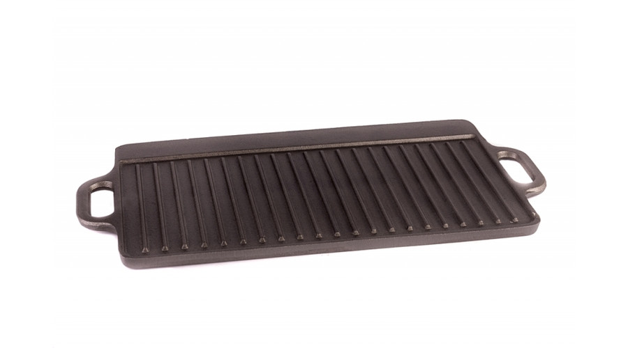 Image of Öntvény lapos grilltálca, bordázott 50x23 cm