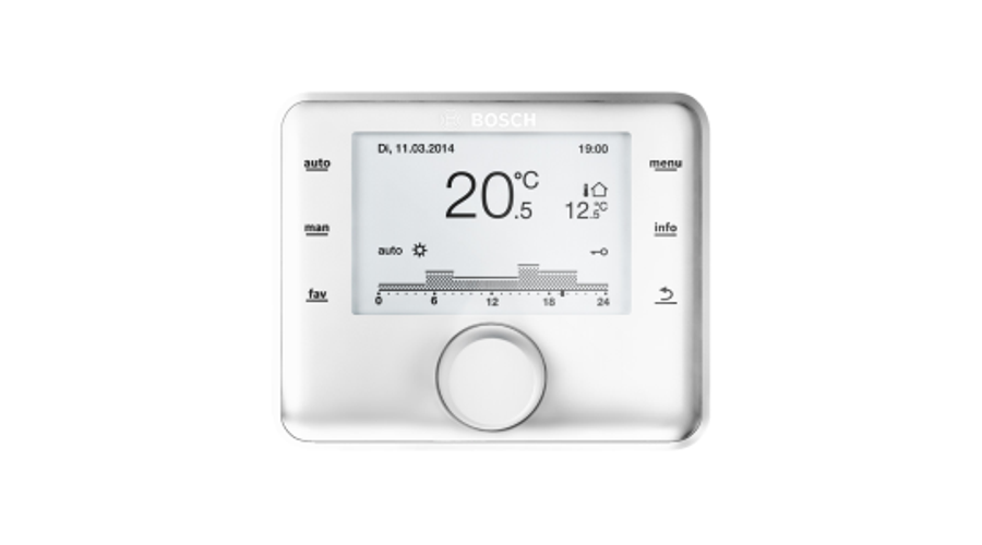 Image of Bosch CW400 Időjáráskövető heti programozású digitális szobatermosztát