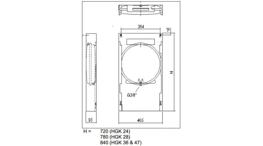 Image of Hajdu HGK-28 felszerelő keret gázkazánhoz