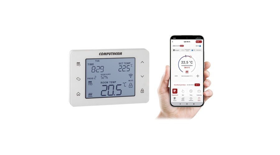 Image of Computherm Q20 Wi-Fi digitális, programozható szobatermosztát