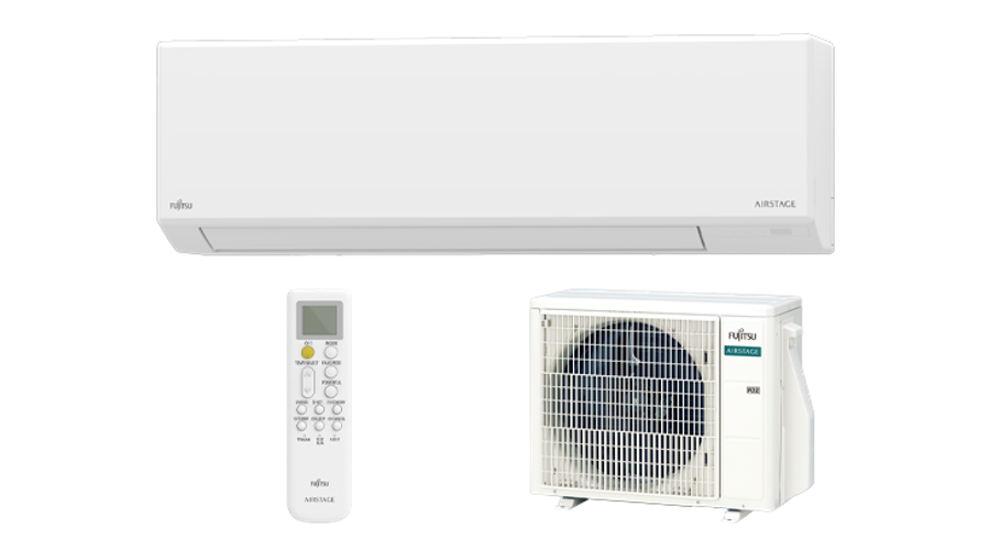 Image of Fujitsu AIRSTAGE ASEH12KLTA/AOEH12KLTA oldalfali split klíma csomag 3,5 kW
