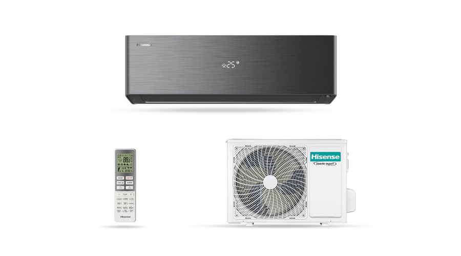 Image of Hisense Energy Pro X QH25XV3B oldalfali split klíma csomag 2,6 kW (Fekete)