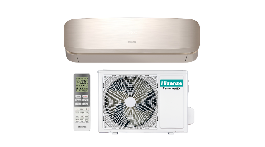 Image of Hisense Fresh Air QJ35XJ3G oldalfali split klíma csomag 3,5 kW (arany)