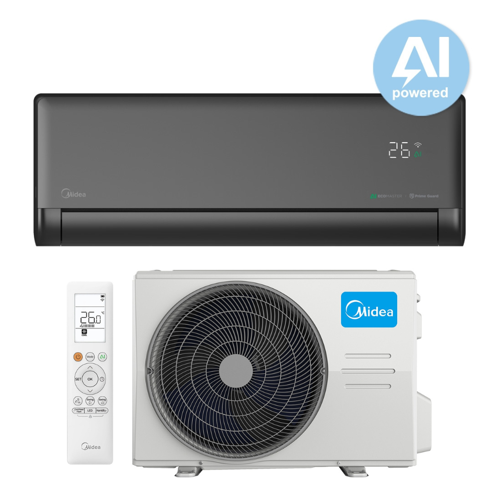 Midea Solstice SOL-09-BL-SP oldalfali split klíma csomag 2,6 kW