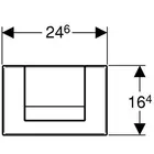Geberit Tango működtető nyomólap, fényes króm