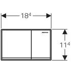 Geberit Omega60 kétmennyiséges öblítésű működtető nyomólap, fényezett króm