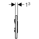 Geberit Sigma10 pneumatikus vizelde vezérlés (fényes króm / matt króm / fényes króm)