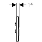 Geberit Sigma10 pneumatikus vizelde vezérlés (barna tejüveg)