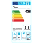 Midea Crown MFC90-ES1401 elöltöltős mosógép, 9 kg, 1400 centrifuga, A+++, inverter