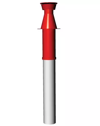 Ricom Gas PPS/Alu 60/100-as Tetőátvezető készlet - vörös