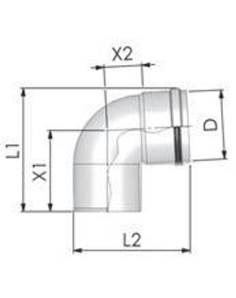 Tricox PPs könyök 60mm, 87°