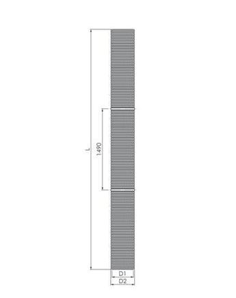 Tricox PP flexibilis cső, Ø80 mm, 25 fm-es tekercsben, kartondobozban