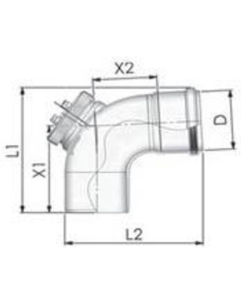 Tricox PPs ellenőrző könyök 87° 200mm