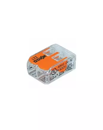 WAGO Kompakt csatlakozó 2x 0,14-4mm2, oldható (100db/doboz)