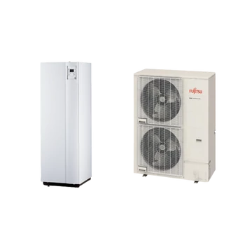 Fujitsu Waterstage SHPDUO 16 / 1F Super High Power (WGYG160DJ6 / WOYG160LJL) 1 fázisú osztott levegő-víz hőszivattyú HMV tartállyal 16 kW