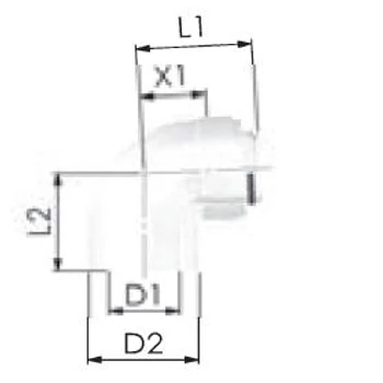 Viessmann PPs/Alu ellenőrző könyök 60/100mm 87°