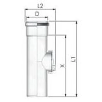 Tricox PPs ellenőrző egyenes idom 60mm