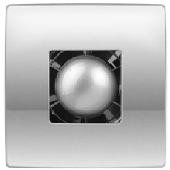 Vents 100 Atoll Titan TH Modern Formatervezésű Inox Előlapos Ventilátor Páraérzékelővel és Időkapcsolóval