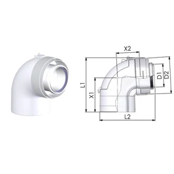 Bosch AZ 477 90°-os ív ellenőrző nyílással