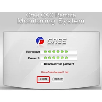 Gree GMV5/6 rendszerhez GRK-GMV-REM szoftver szett távoli eléréshez