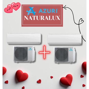 AZURI NATURALUX AZI-WM25VA oldalfali split klíma csomag 2,7 kW + AZURI NATURALUX AZI-WM35VA oldalfali split klíma csomag 3,5 kW