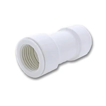 VECAMCO Merev PVC kondenzvízcső toldó, 20 mm átmérő, fehér (FF karmantyú)