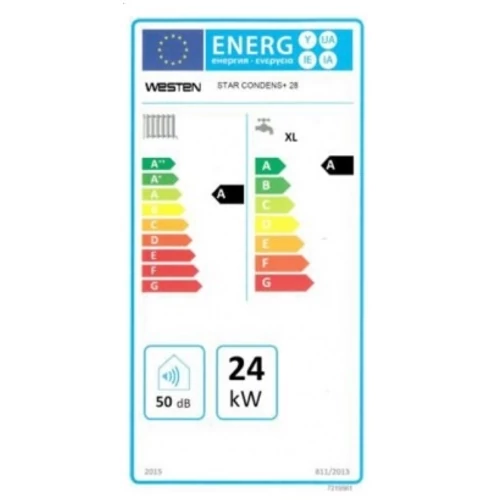 Westen Star Condens + 28 Fali Kondenzációs Kombi Gázkazán ERP 28 kW