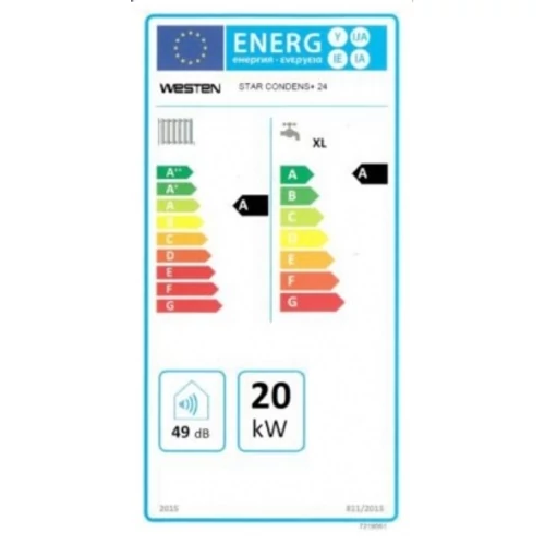 Westen Star Condens + 24 Fali Kondenzációs Kombi Gázkazán ERP 24 kW