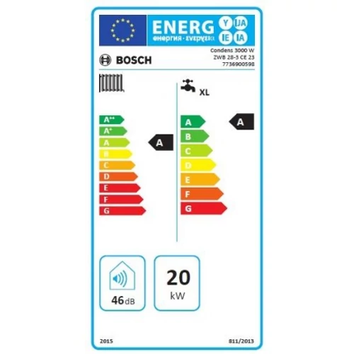 Bosch Condens 3000 W ZWB 28-3 CE 23 KOMBI  Kondenzációs fali gázkazán
