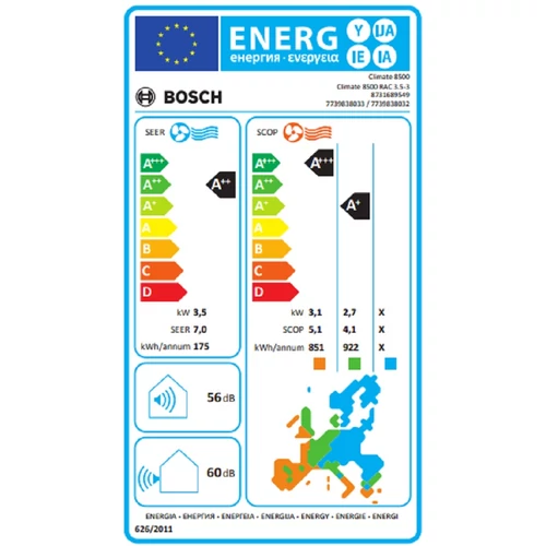 Bosch Climate 8500 3,5 kw-os inverteres split klíma