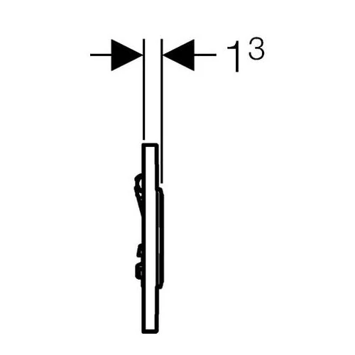 Geberit Sigma10 pneumatikus vizelde vezérlés (fényes króm / matt króm / fényes króm)