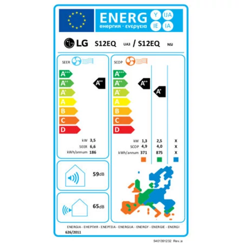 LG S12EQ Silence 3,5 kW-os inverteres split klíma csomag