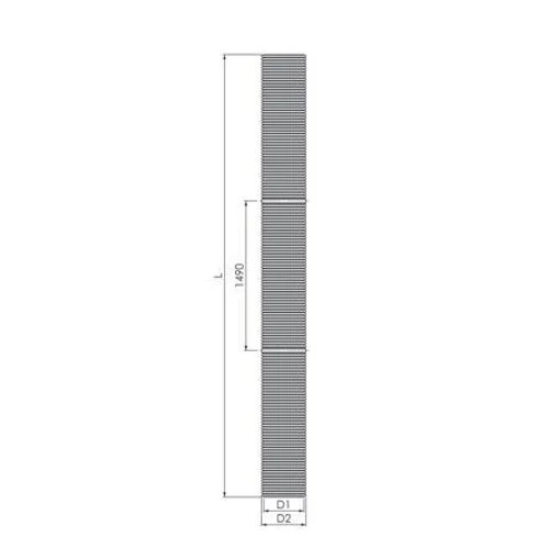 Tricox PP flexibilis cső, Ø80 mm, 50 fm-es tekercsben
