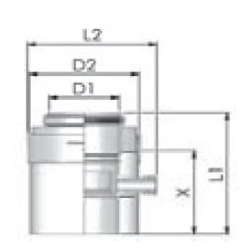Tricox PPs/Alu kondenzátum leválasztó 80/125 mm