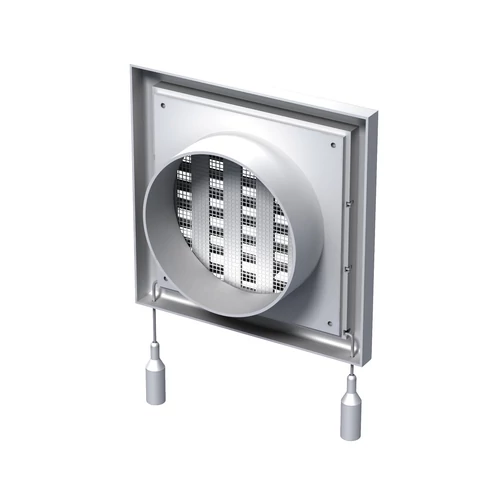 Vents MV 101VRs Műanyag Szellőzőrács Szabályozható Zsaluval, Vízszintes Rácsozással, Csőcsatlakozóval