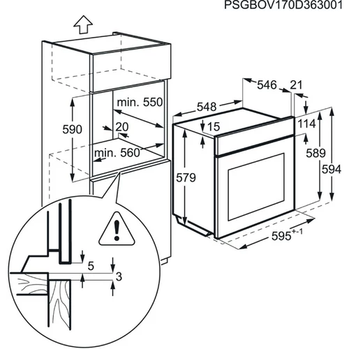Electrolux EOC6631AOX beépíthető sütő 