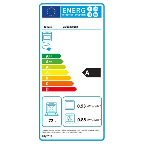 Zanussi ZOB33701CR beépíthető sütő