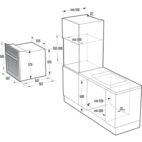 Gorenje BO635E11X beépíthető sütő
