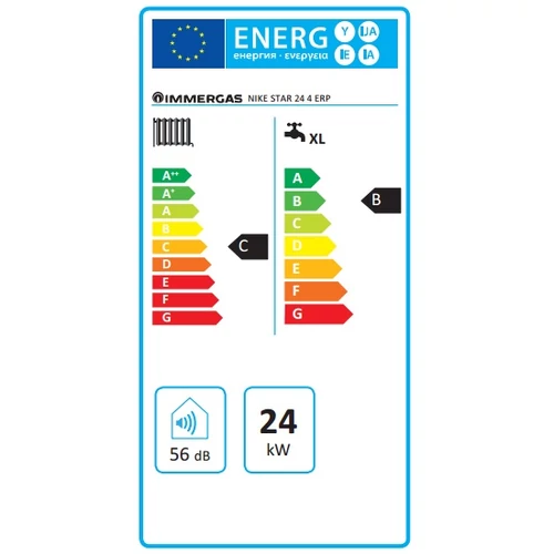 Immergas NIKE STAR 24kW ErP KOMBI  kéményes fali gázkazán