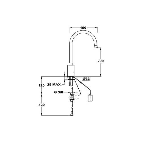 Mofém 182-7511-03 M-Tronic Elektromos mosogató csaptelep MLU 10